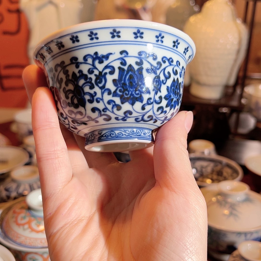 景德镇陶瓷柴窑压手杯