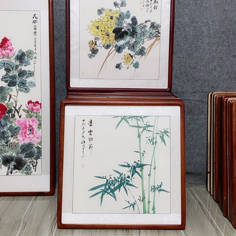 【闪购商品】国画书画作品带框65×65厘米