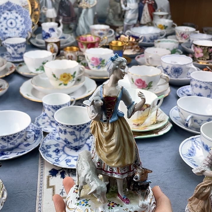 中古欧瓷瓷器小房子