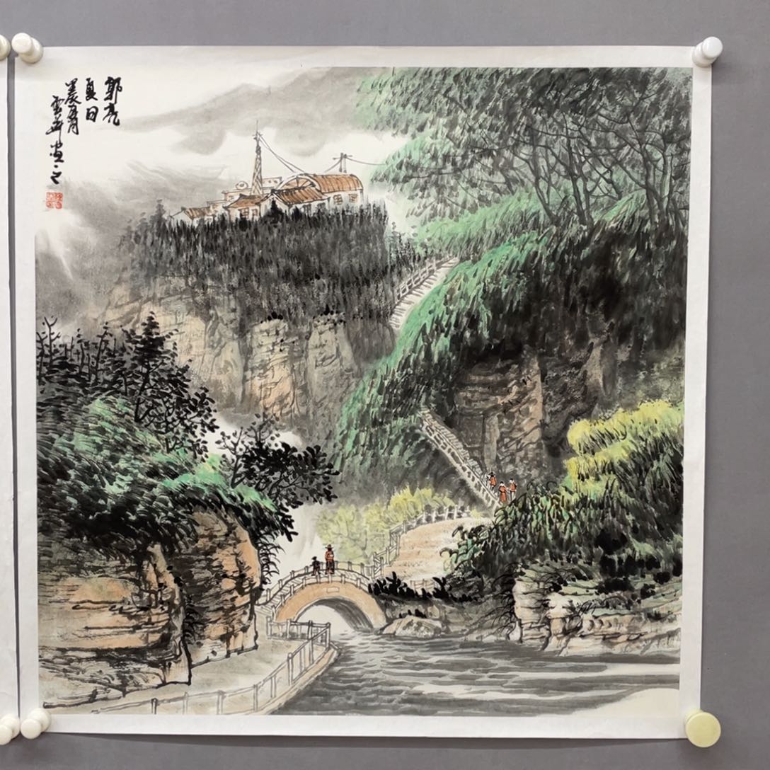 国画艺术家真人手绘