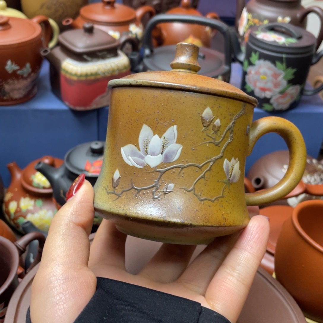 红泥茶杯紫砂主人杯200cc