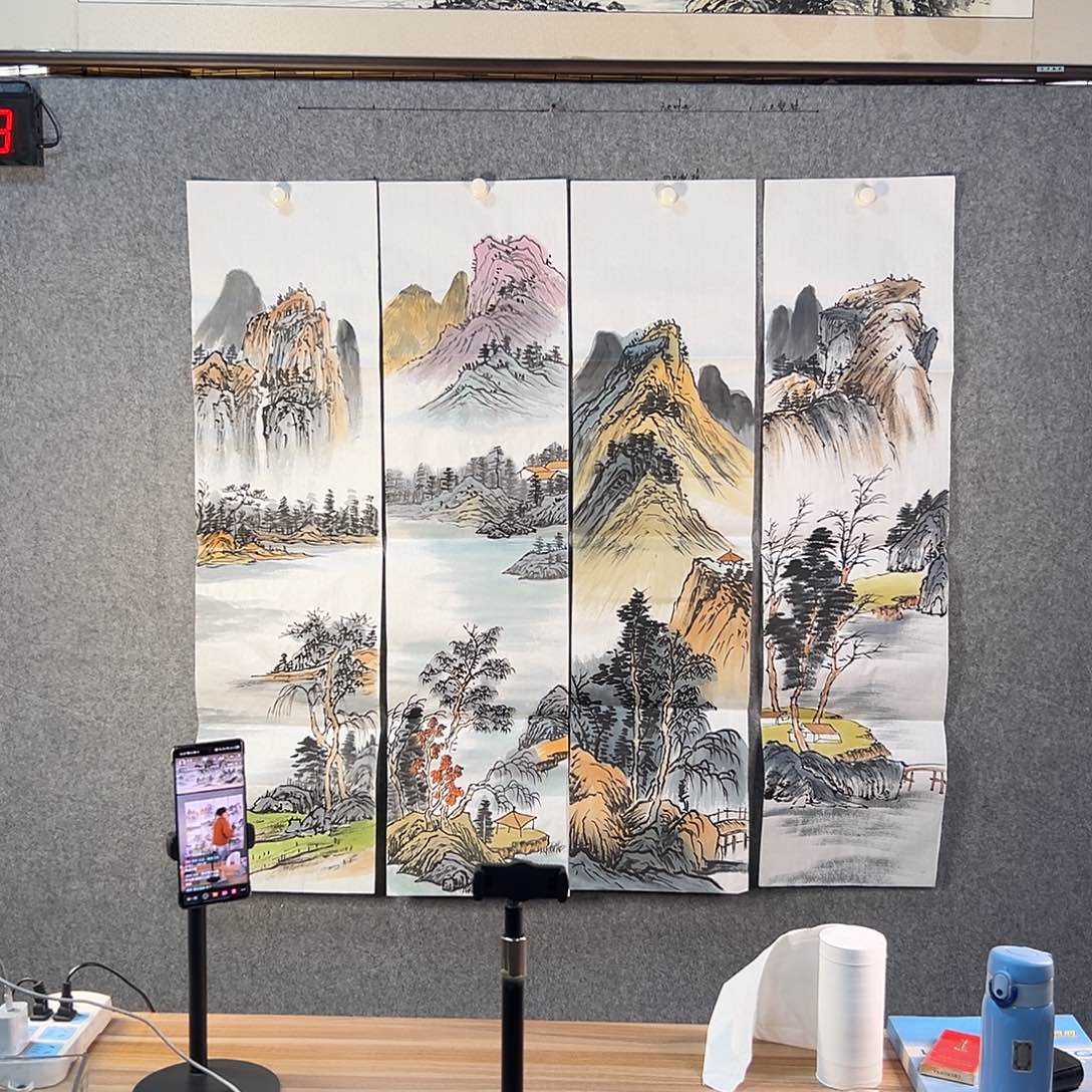 国画383 牡丹等植物生长于这里生长