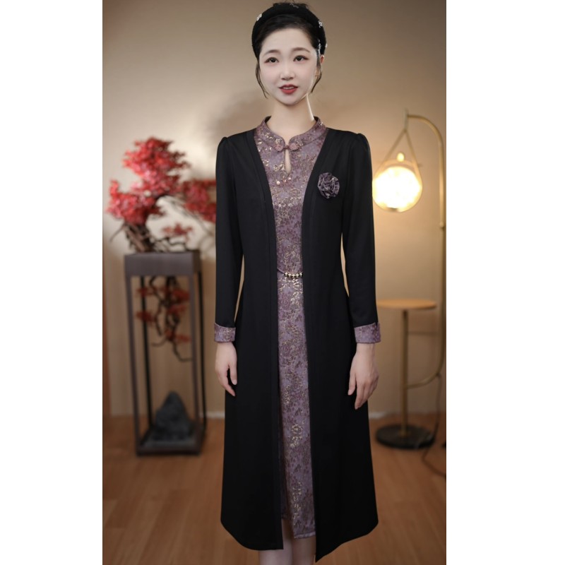 （5+52+55+56号）2025夏季新品改良中国风旗袍连衣裙【菲菲妈妈装】