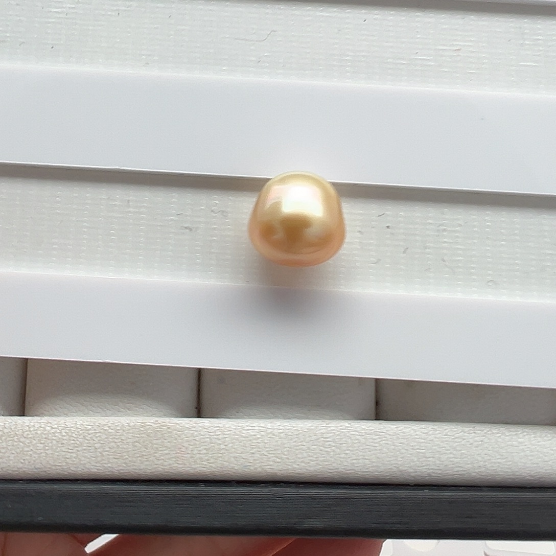 海水珍珠裸珠金珠裸珠11-12mm可定制爱