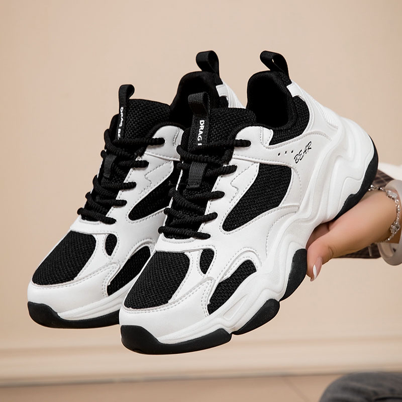 XX-025#轻便老爹鞋男女同款网面潮流四季百搭广场舞透气厚底时尚