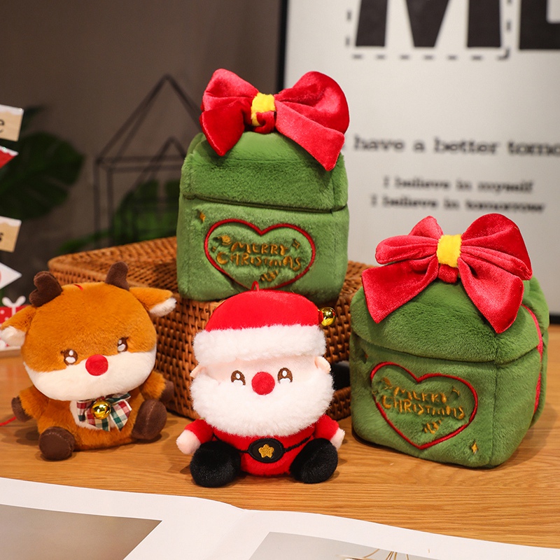 圣诞节装饰品摆件拍照摄影道具圣诞礼物盒桌面圣诞树氛围场景布置