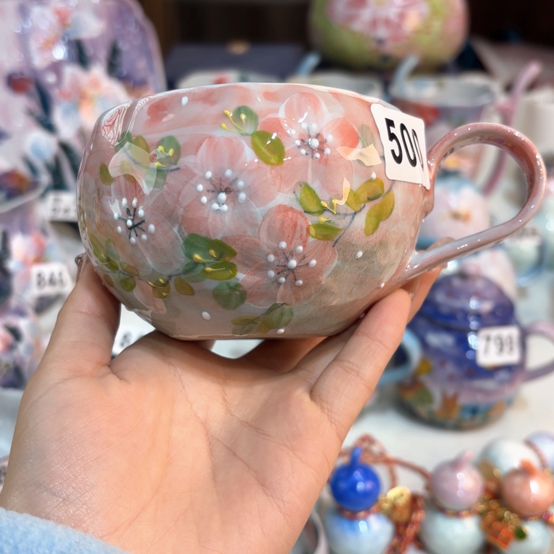 景德镇手绘高温釉下彩陶瓷茶具