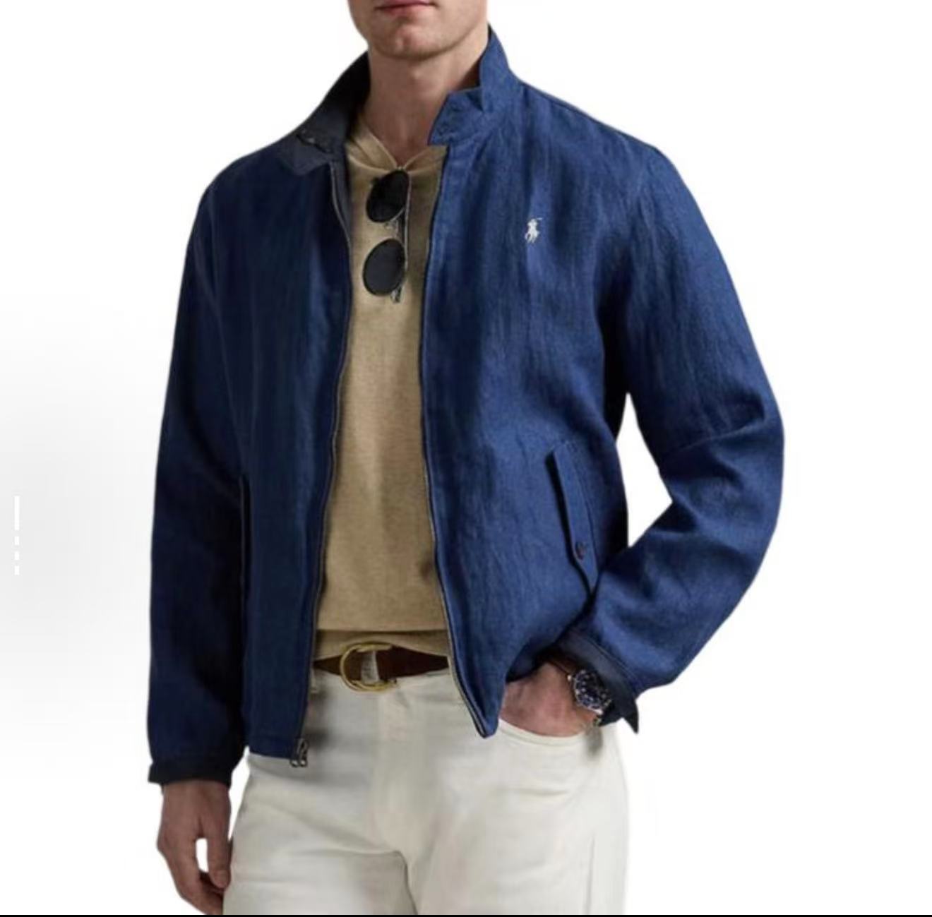 马标拉夫2025秋冬新款情侣款亚麻双面夹克