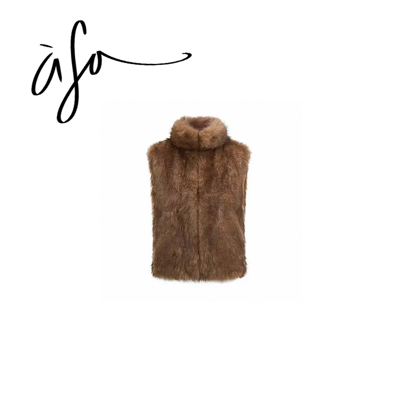 ASA-【棕色草草无袖背心马甲】（mj00026）