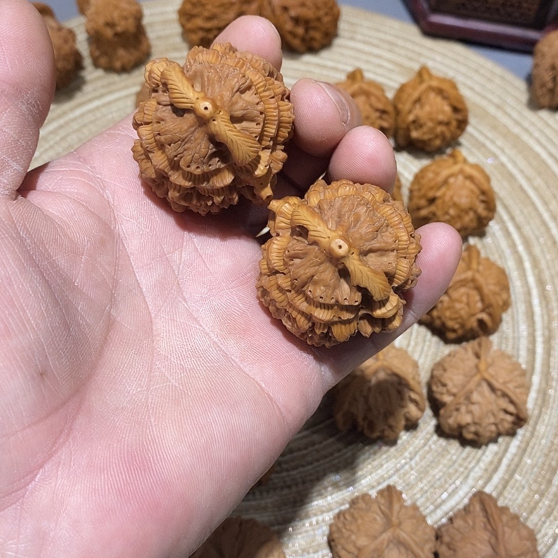 桃木文玩麻核桃把把壶