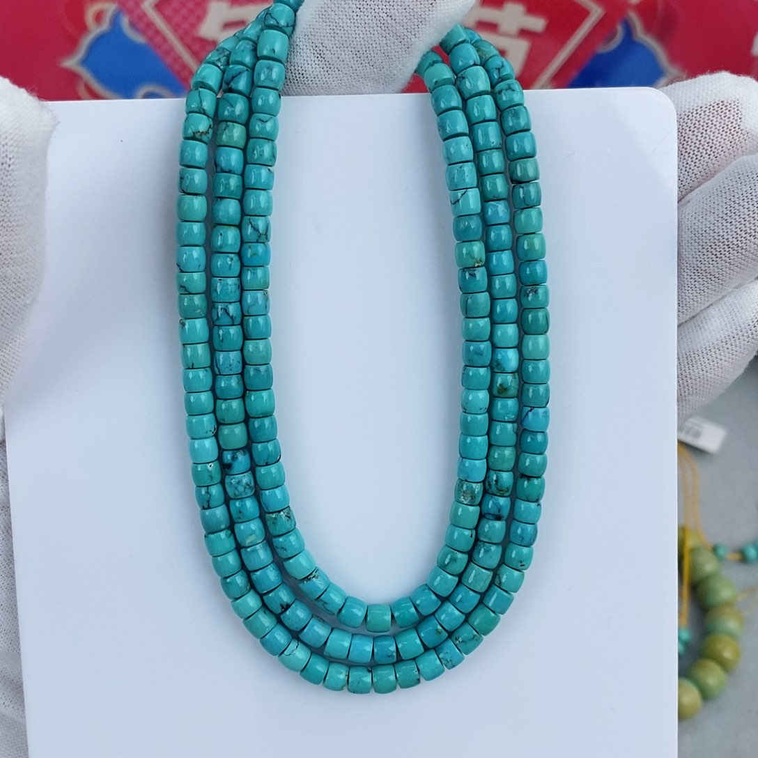 绿松石珠宝奇石未镶嵌4mm+