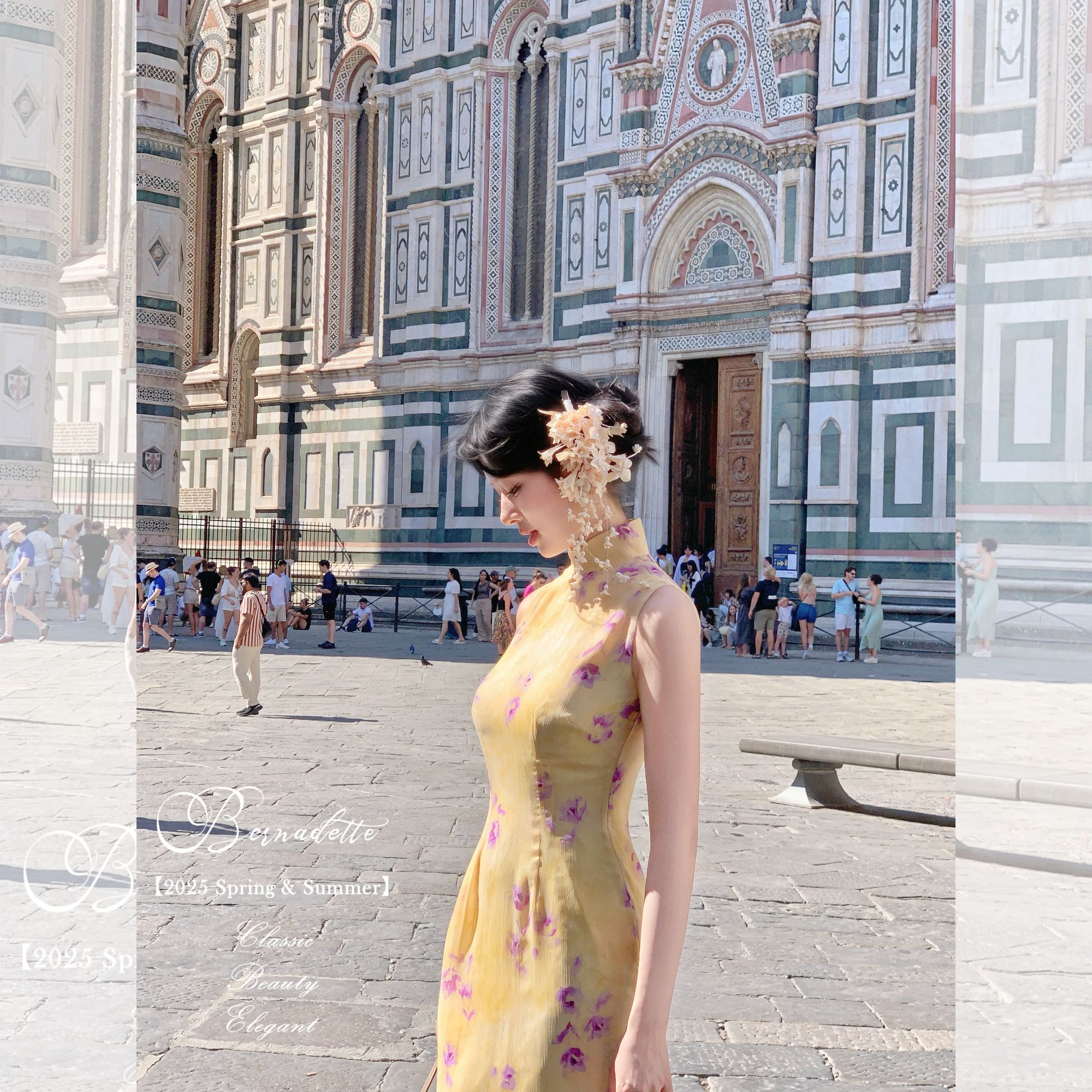 千子小姐【金丝翡影】复古港工修身显白新中式夏季连衣裙长款旗袍