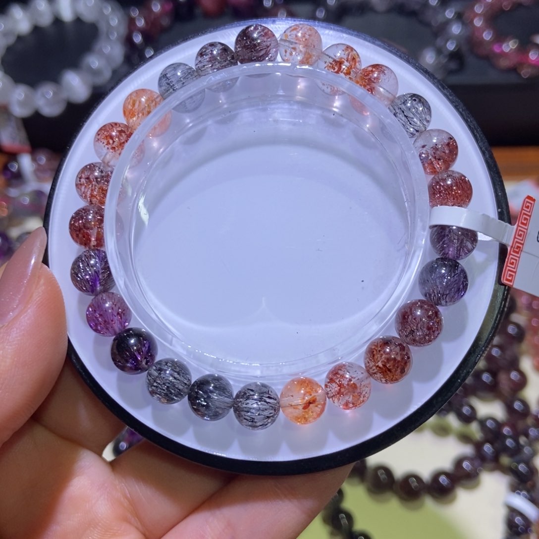 水晶手链未镶嵌7.4草莓超七