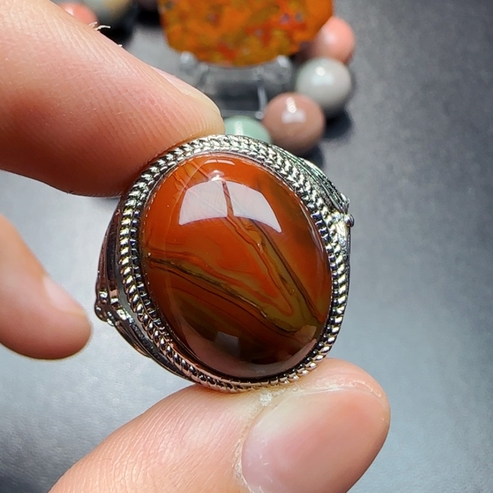 玛瑙/玉髓战国红未镶嵌强