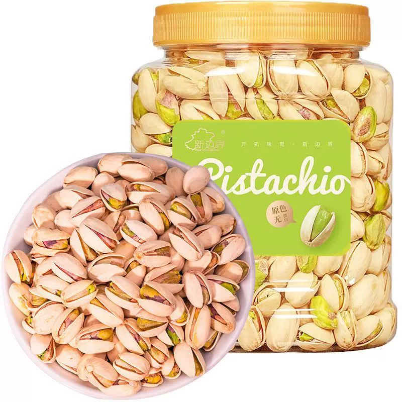 新疆新边界原味带壳开心果开心果零食坚果零食400克/罐原色无漂白
