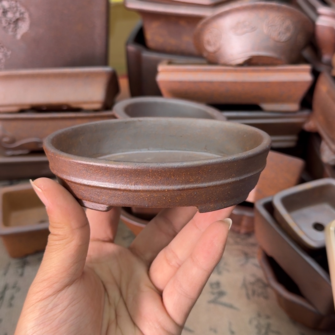 紫砂花盆79号宜兴紫砂正品花盆11.5x9.5x2