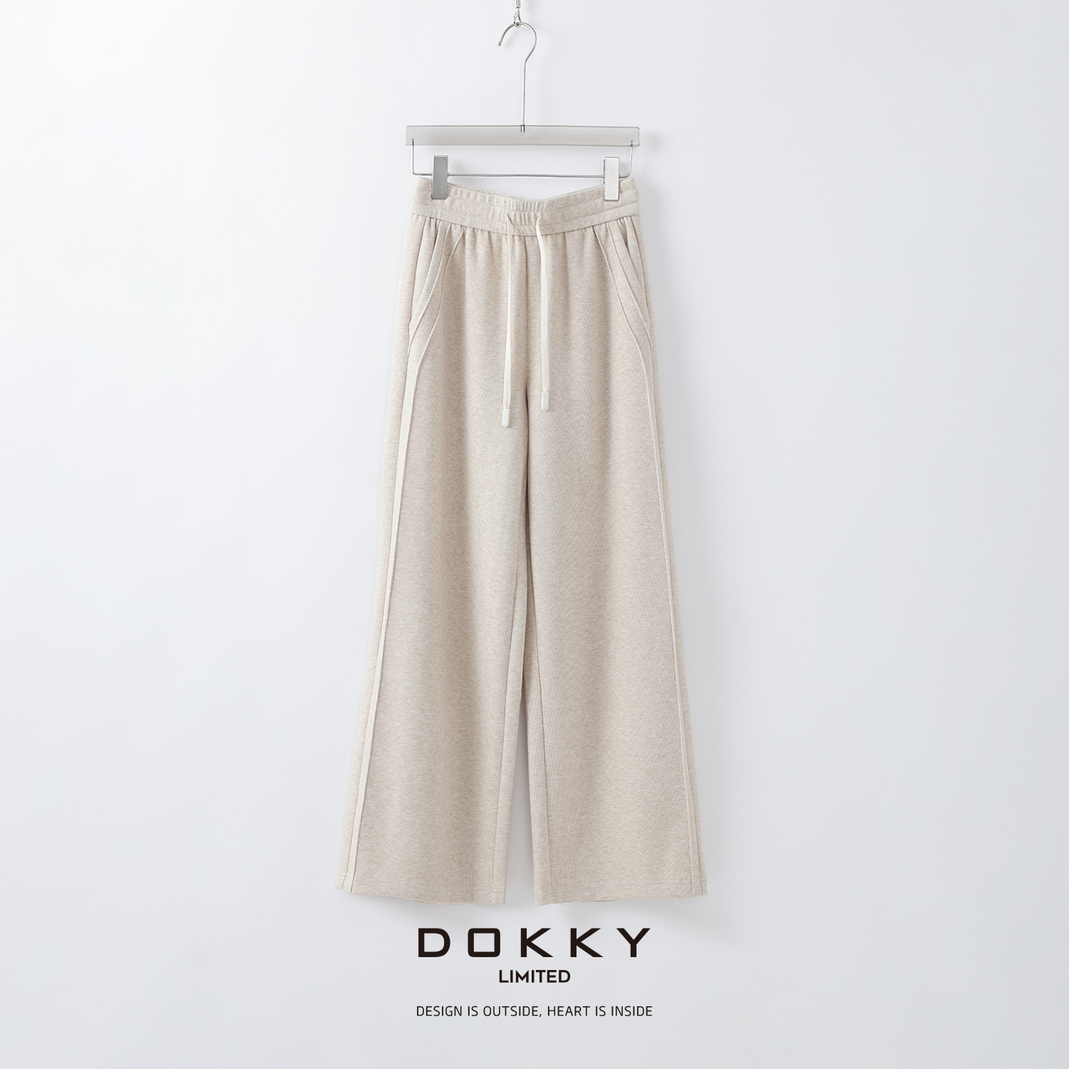 Dokky「自在垂垂裤」定纺弹力垂感面料.直筒长裤D0269