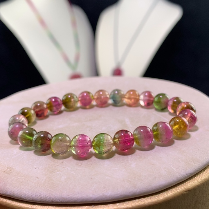 双色碧玺手链未镶嵌