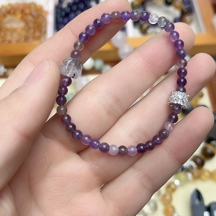 水晶手链未镶嵌紫