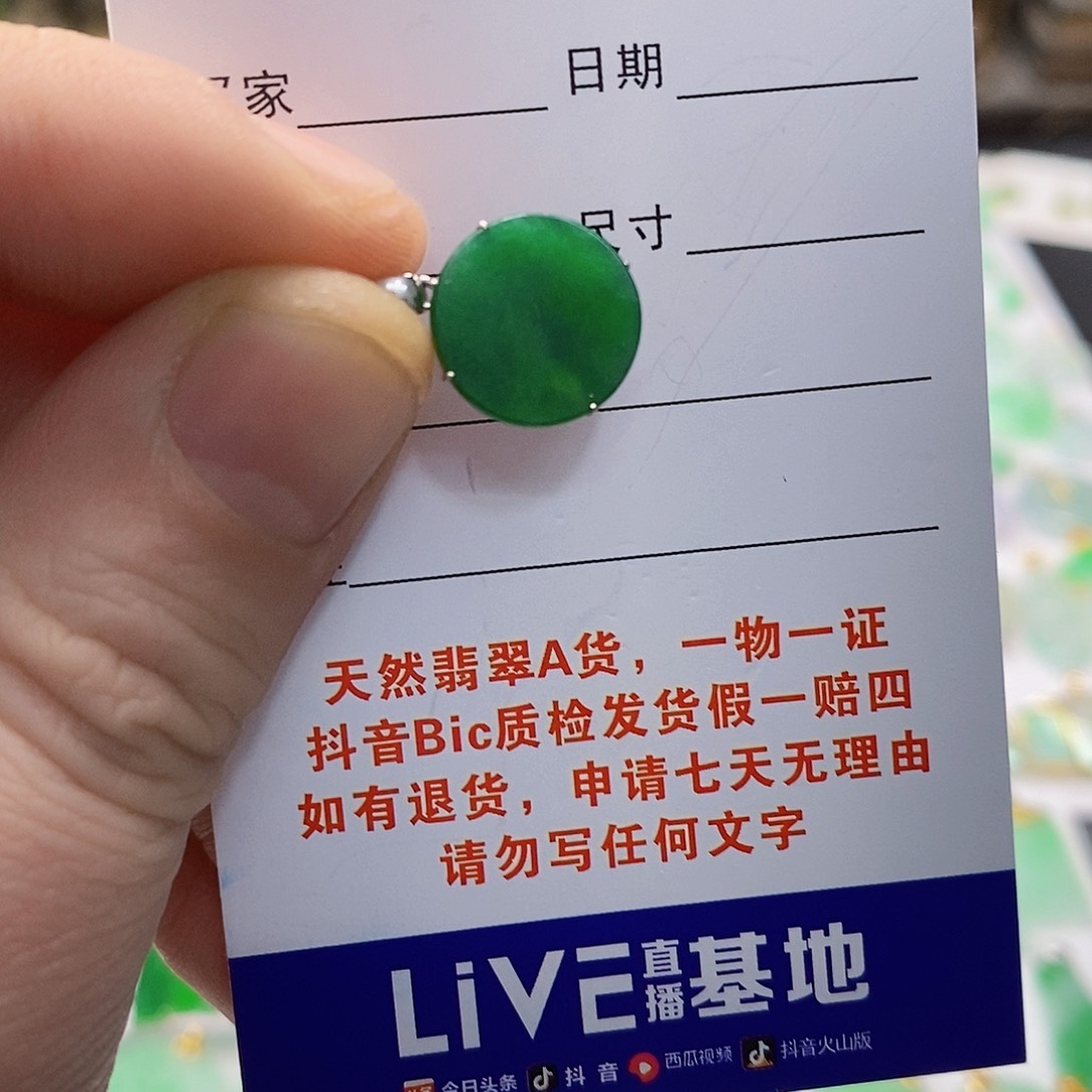 翡翠颈饰18K金镶嵌翡翠