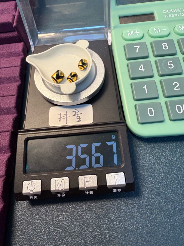 足金999虎牙珠卡六卡七秀