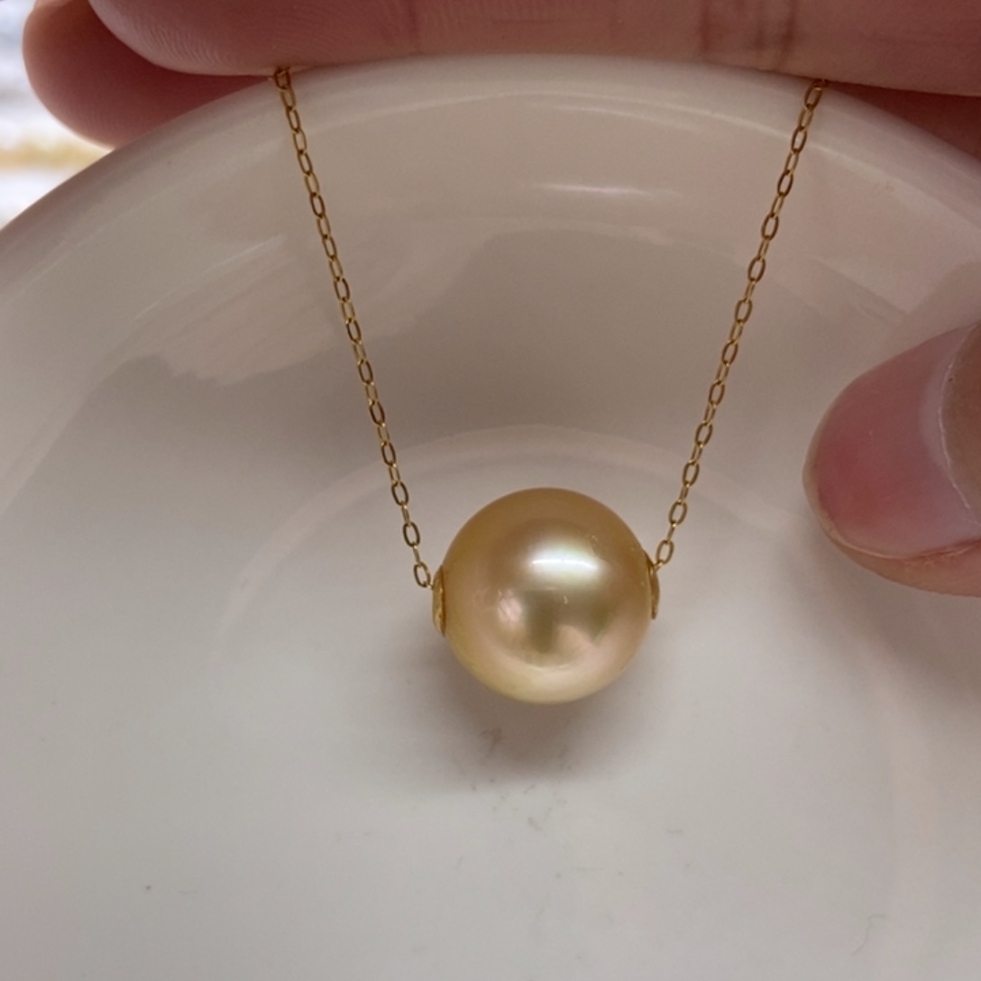 海水珍珠吊坠(赠链)18K金镶嵌
