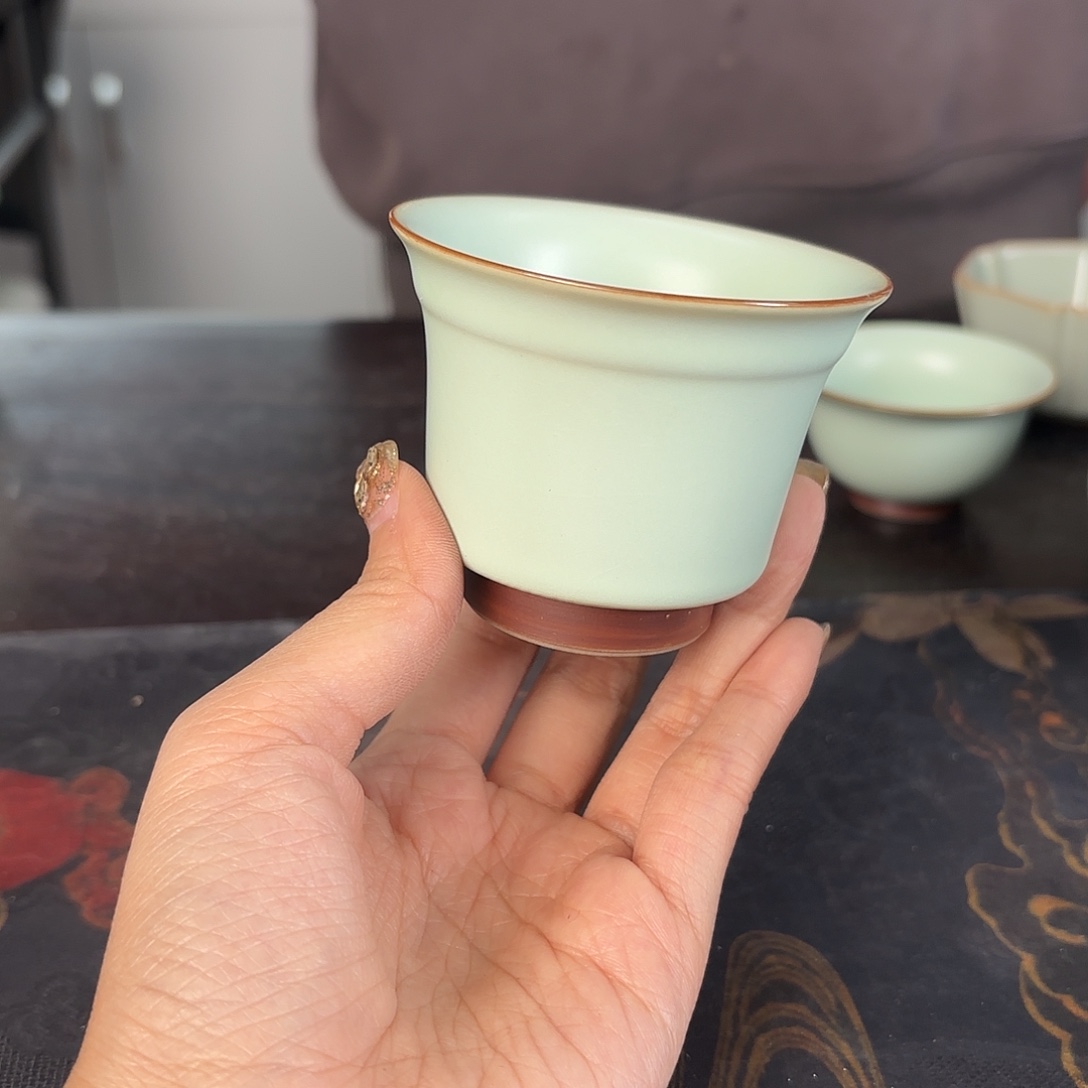 龙泉云间青瓷小米茶器