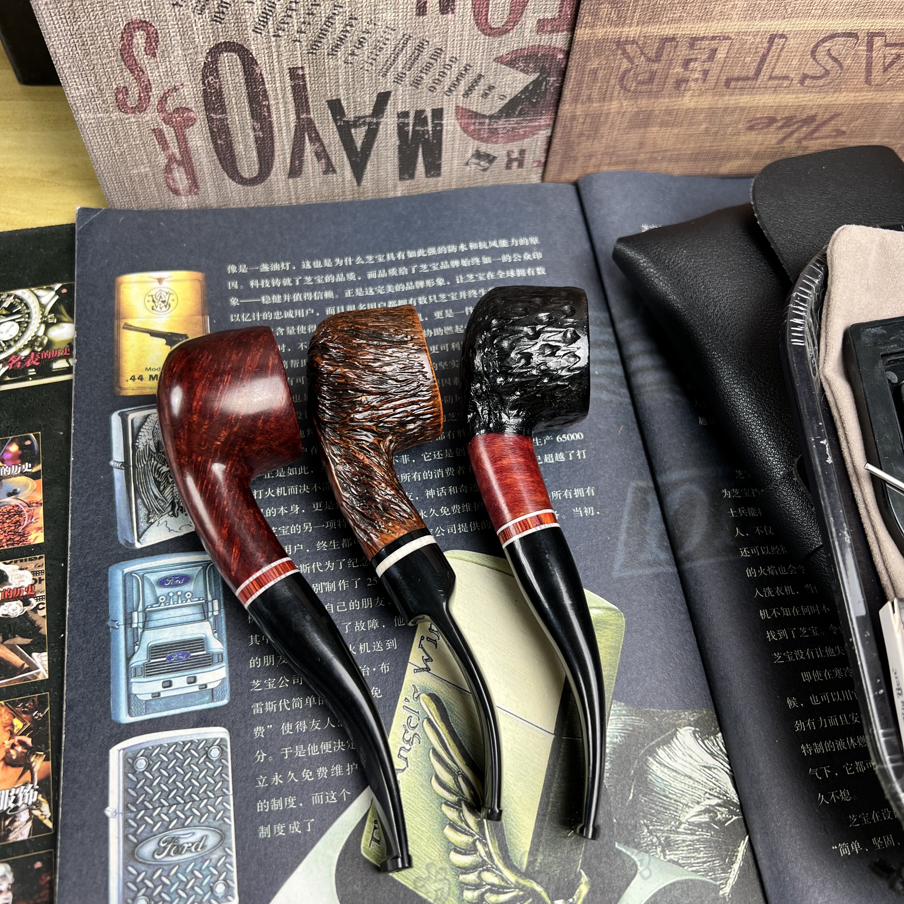 石楠木手工烟斗 外交官器型 经典传承永不过时 三色可选