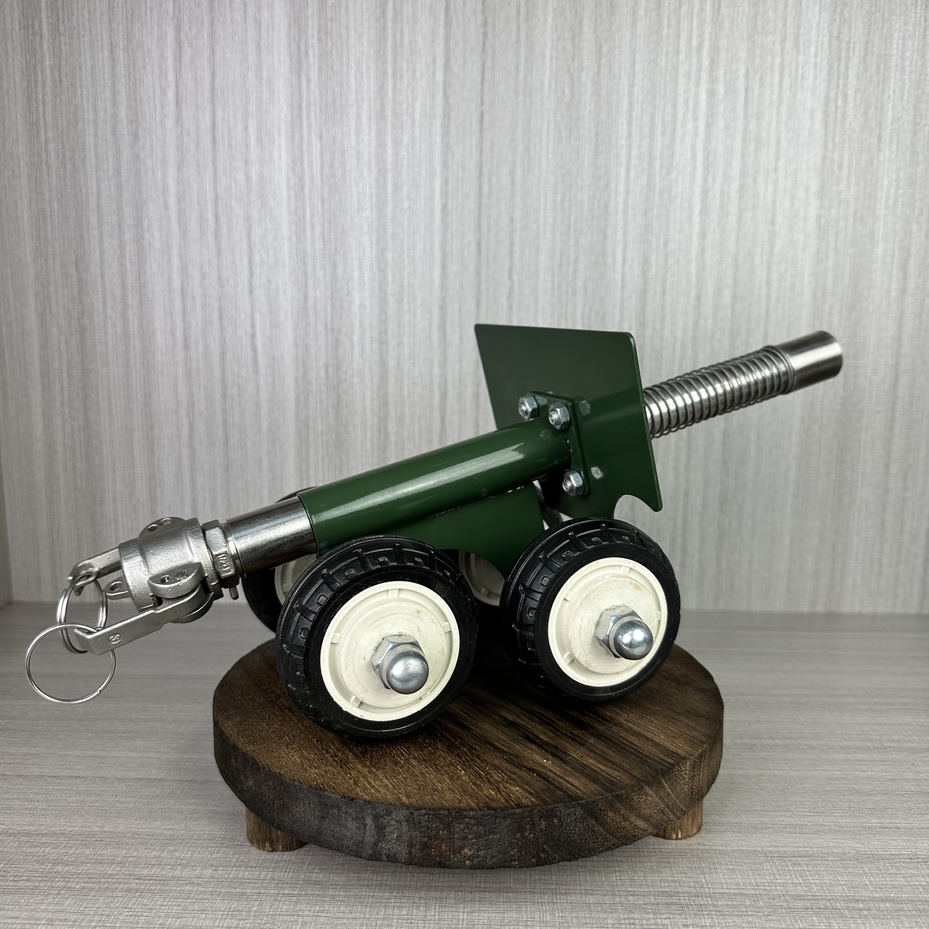 大炮回弹连发可打飞大地红鞭炮模型摆件工艺制作手工意大利炮新品