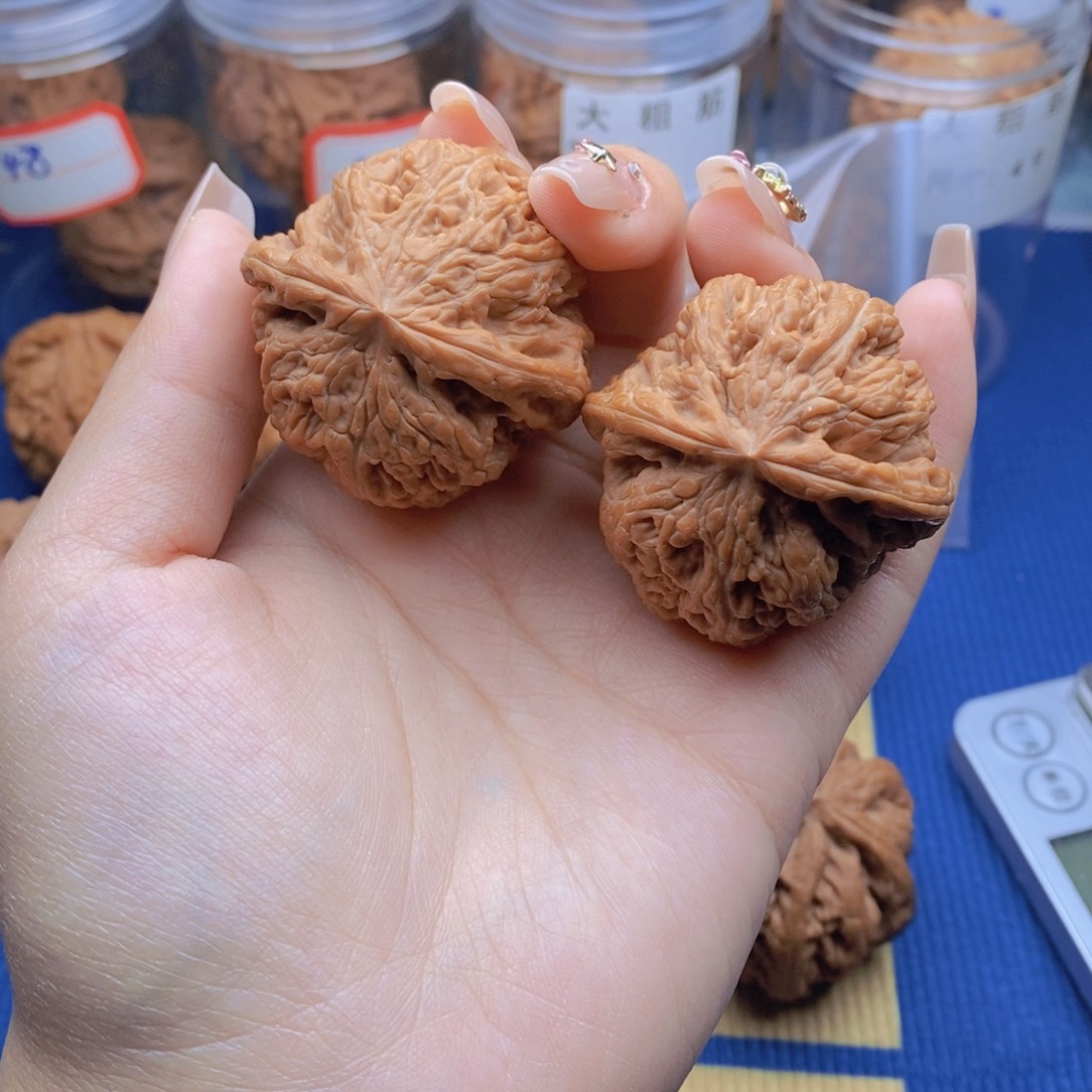 吊坠文玩核桃粗筋手把件43全品