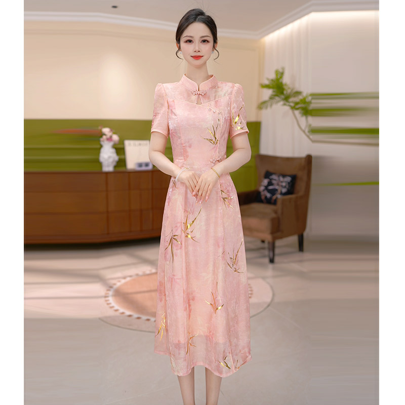 JG-25302 新款2025年夏季时尚气质优雅显瘦连衣裙 M-4XL