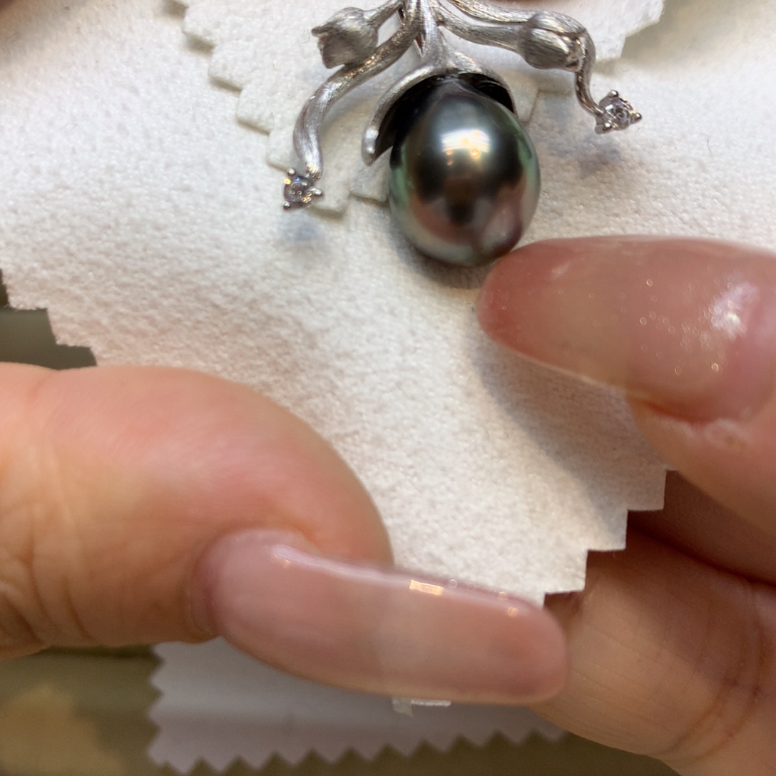 颈饰银S925镶嵌海水珍珠