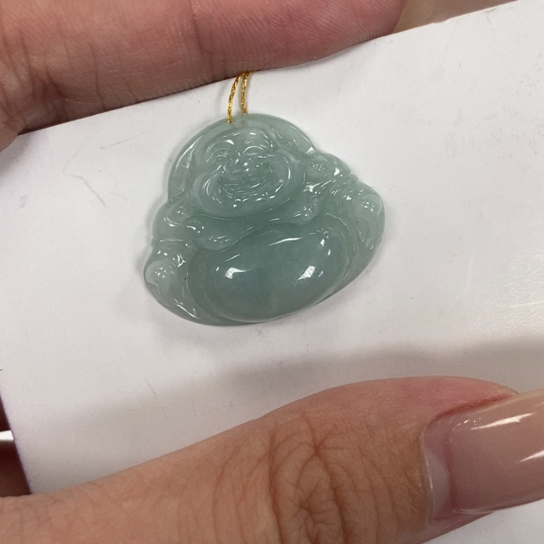翡翠未镶嵌颈饰佛公