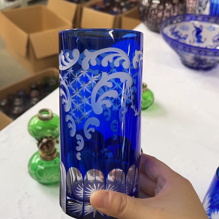 手柄款水晶玻璃微瑕一个