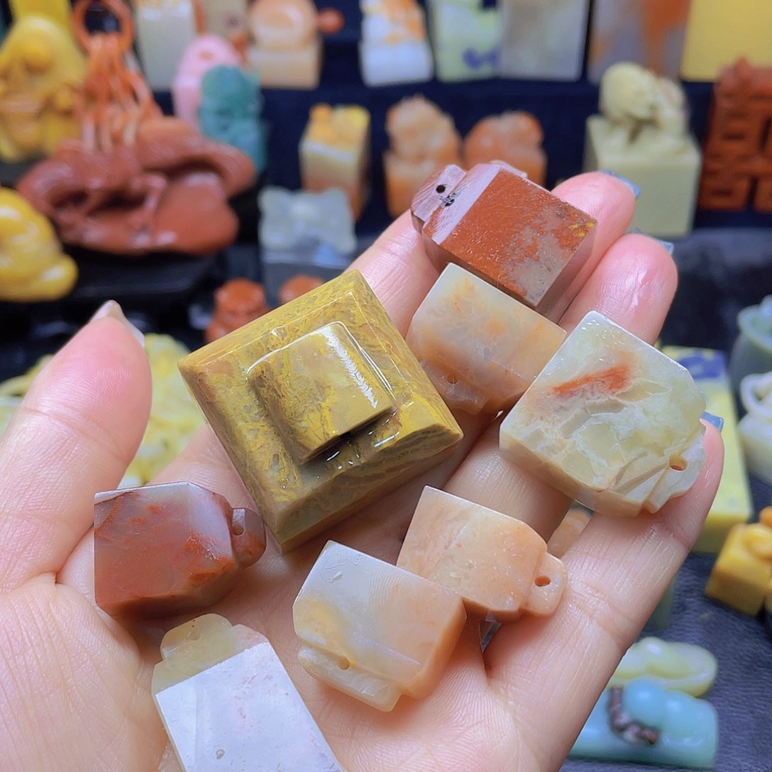 昌化石印石如意一把