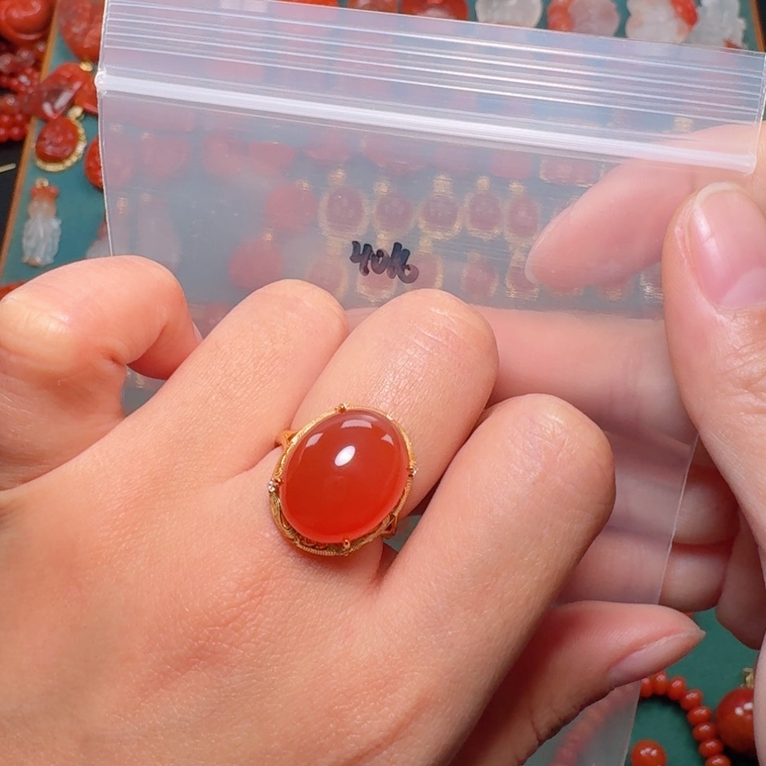 南红玛瑙南红银S925镶嵌