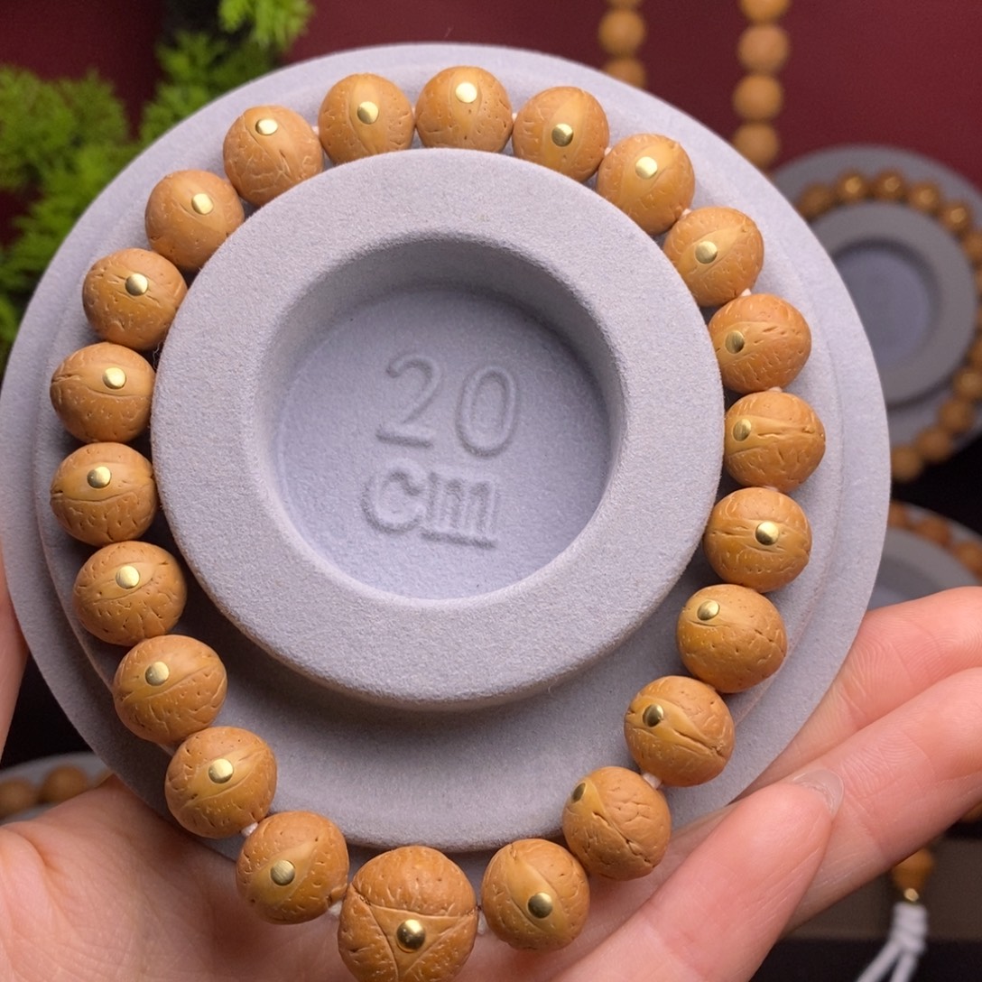 过***烟凤眼菩提吊坠12铜