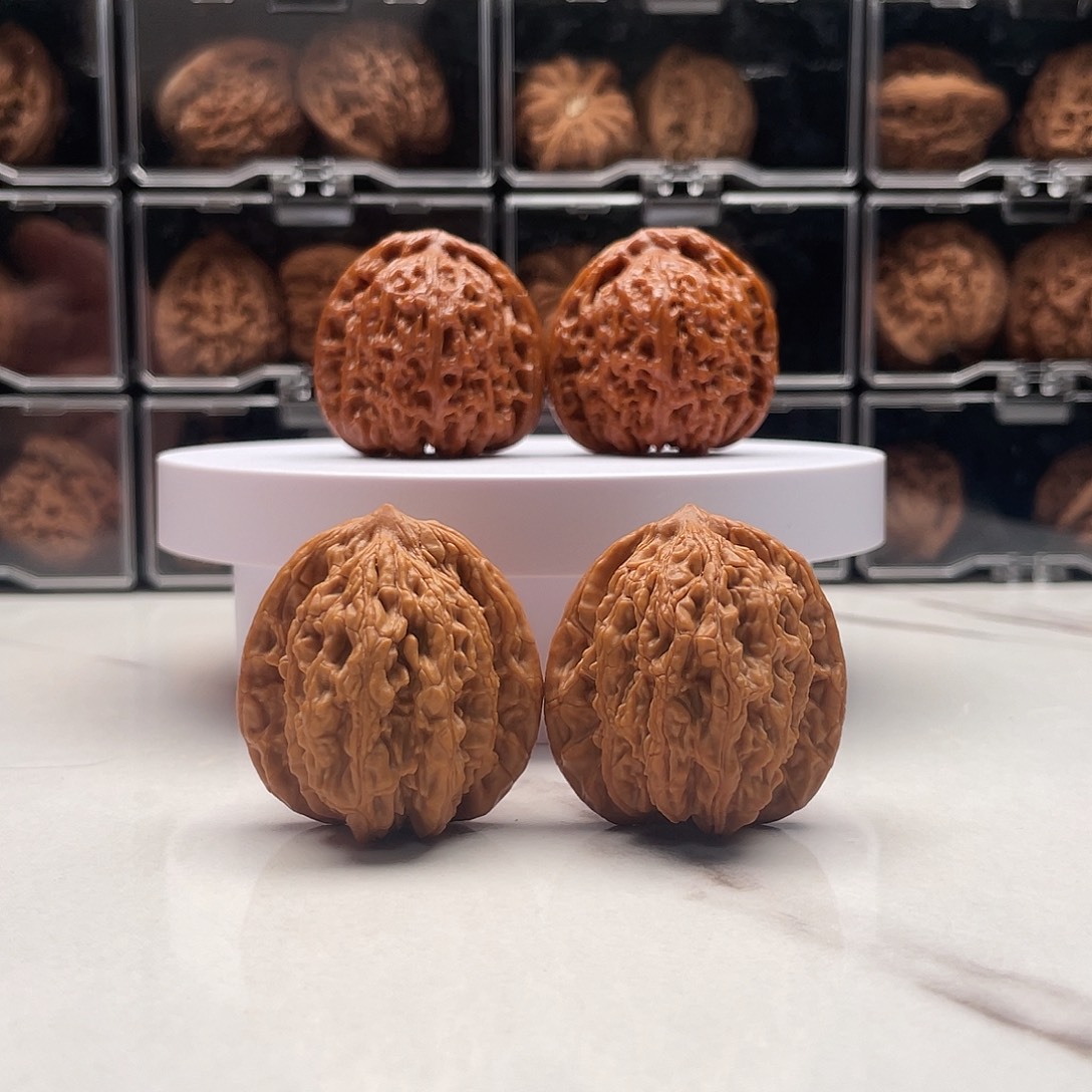 吊坠文玩核桃38X37x40麦穗虎头