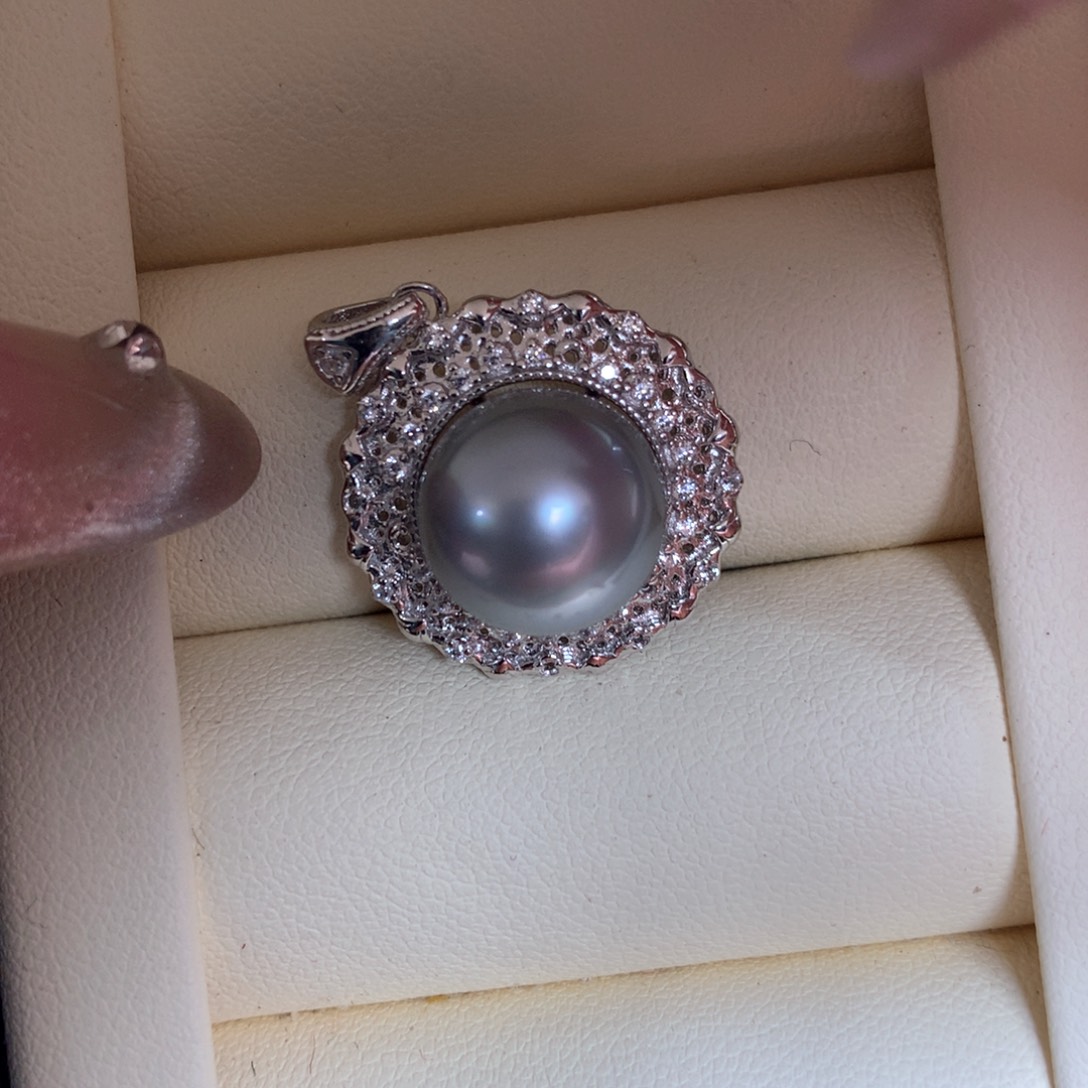 海水珍珠颈饰银S925镶嵌