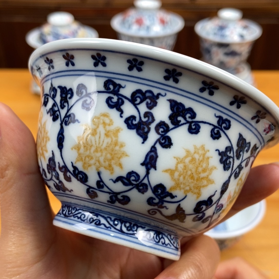 手绘现代茶具非古董