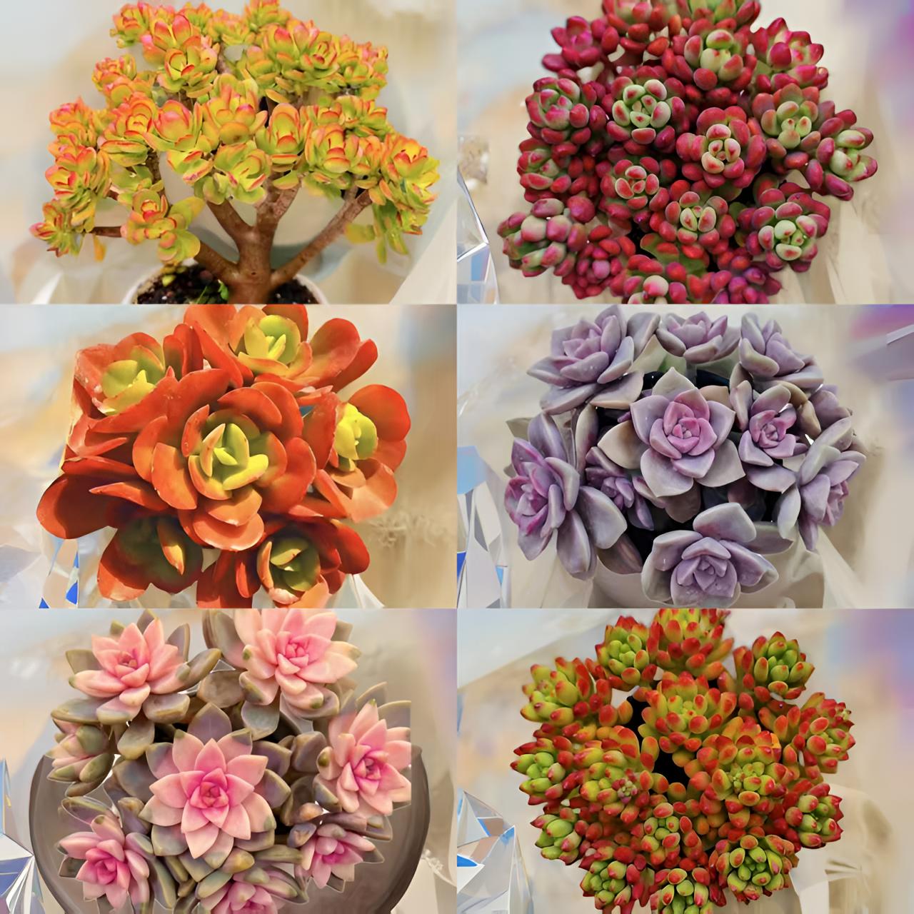 L老桩摇钱树多肉组合 喜阳耐寒越晒越红新手好养 云南基地发货