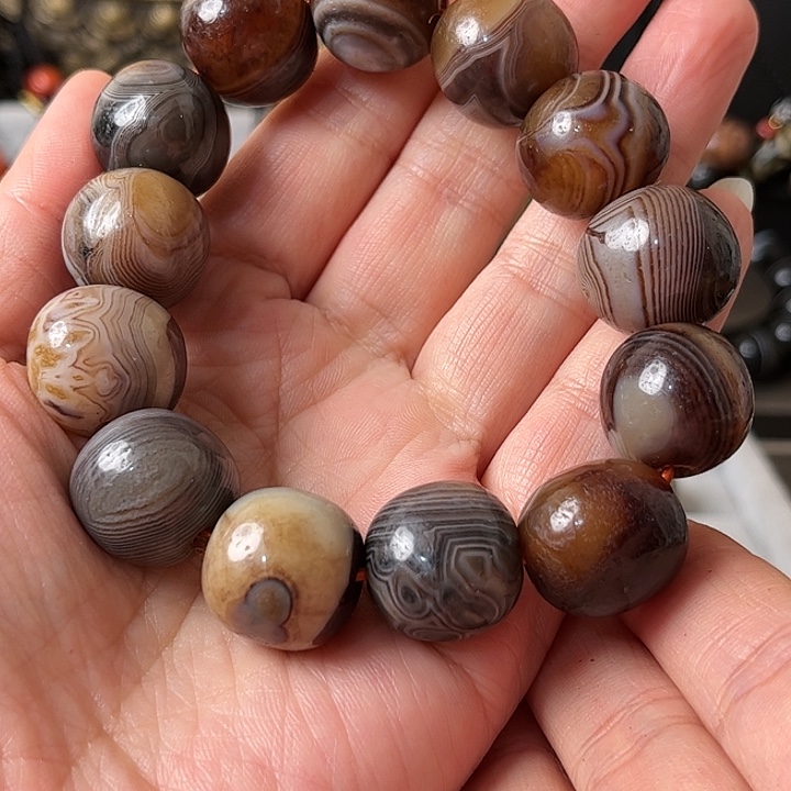 玛瑙/玉髓手链未镶嵌藏地朵朵，强哥精品蚕丝，蚕丝珠手串