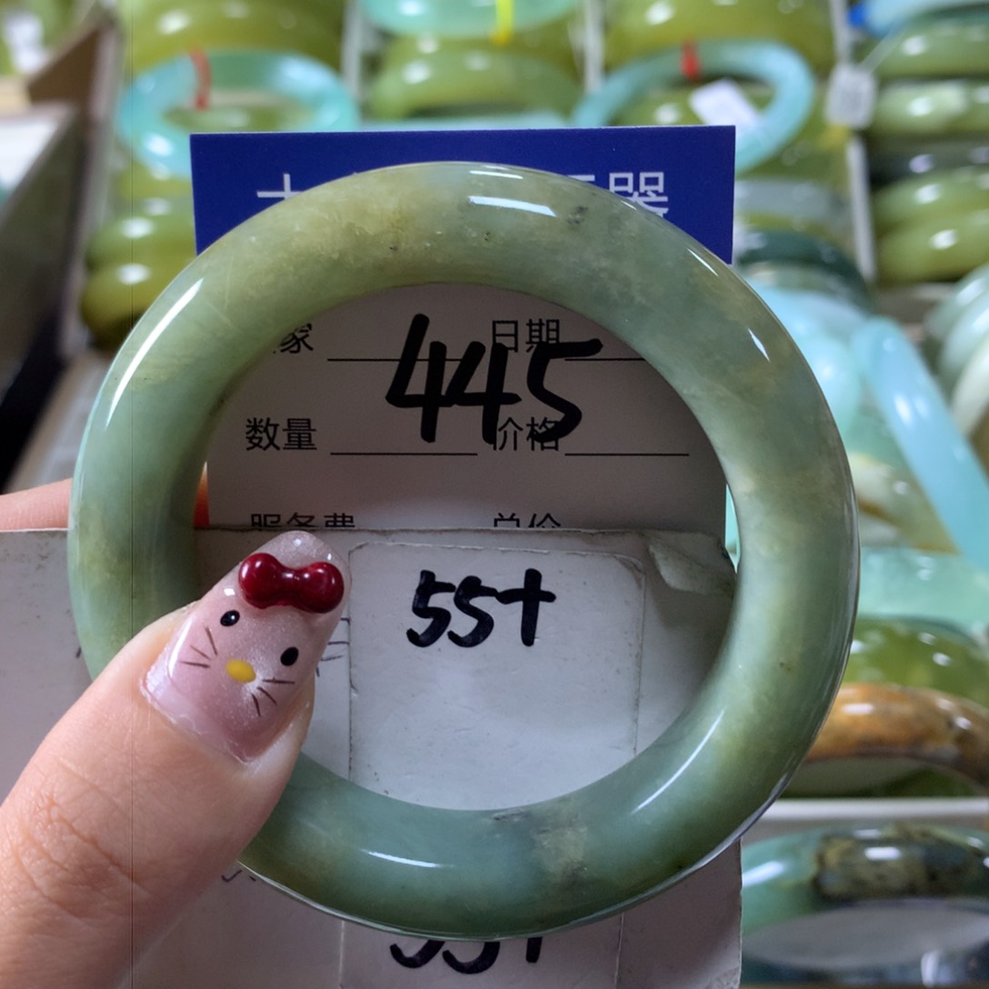 蛇纹石玉手镯未镶嵌445