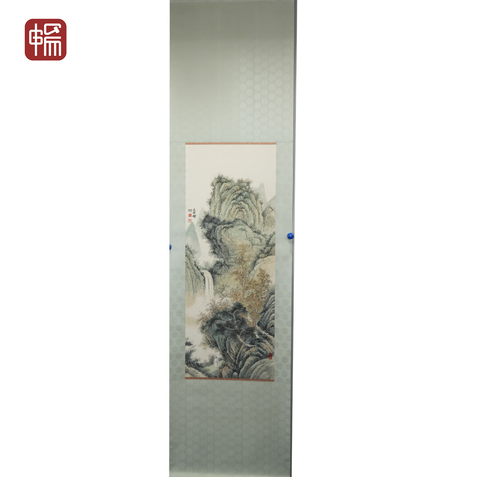 T340 山水 108*34.5（3.35） 纸本立轴" MZ