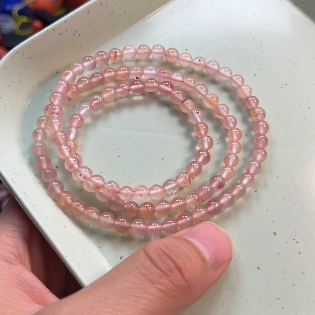 南红玛瑙手串5mm未镶嵌