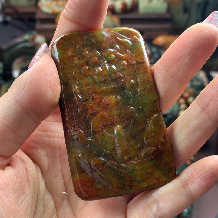 岫岩河磨玉（透闪石质玉）手把未镶嵌