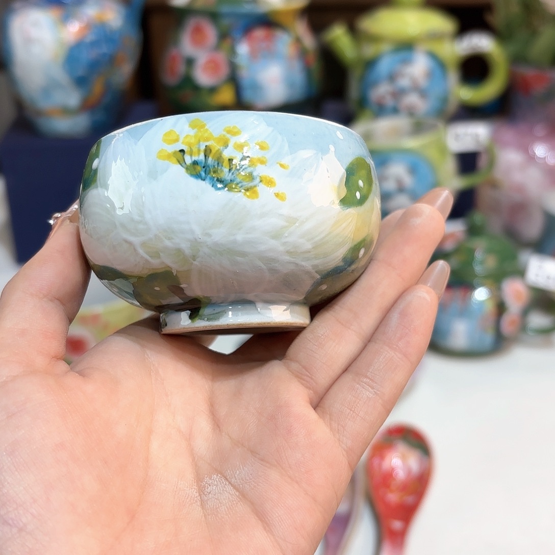 景德镇手绘高温釉下彩陶瓷茶具