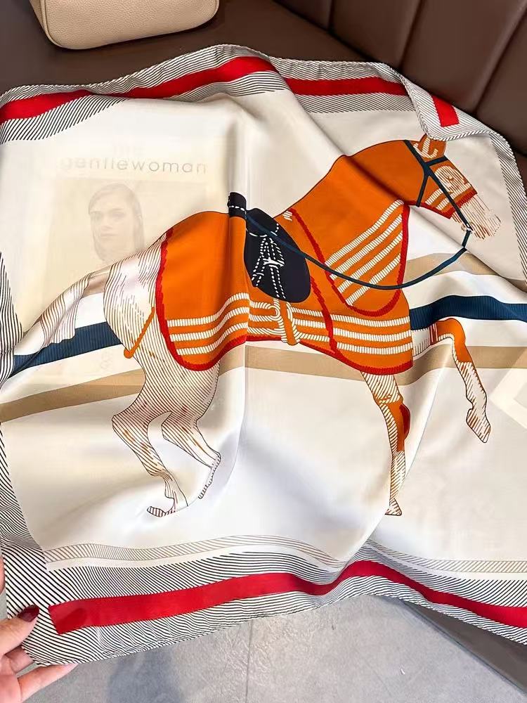 【花马】 70cm2025早秋新款 经典百搭不过时领巾女士围巾丝巾