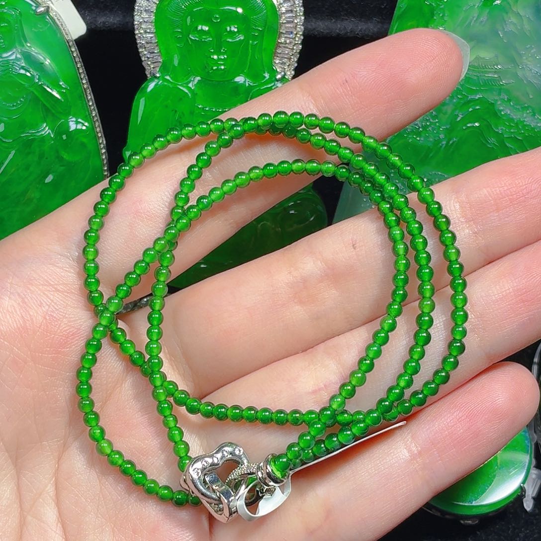 翡翠未镶嵌颈饰天然A货翡翠