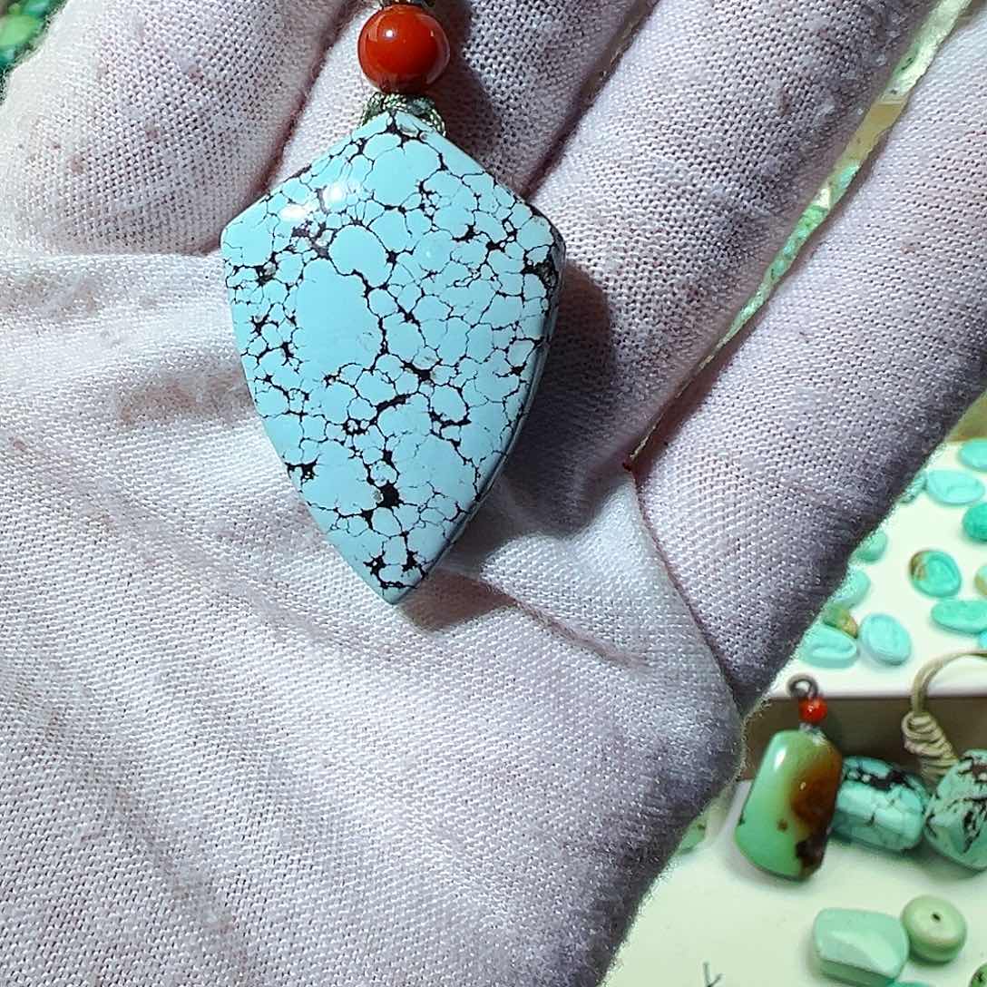 绿松石无事牌未镶嵌